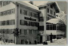 6490 Andermatt Foto AK Hotel Krone Winter
