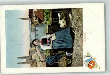 8000 Zürich - Trachtenfrau Grossmünster