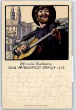 8000 Zürich - Eidgenössisches Sängerfest 1905, Offizielle Festpostkarte