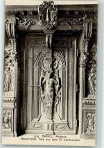 4000 Basel Bâle - Rathaus Geschnitzte Türe aus dem 17 Jhdt