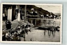 6988 Ponte Tresa Foto AK Waschfrauen Luganersee Ort lt. Stempel