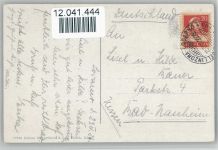 Costume Ticinese , Frau mit Kiepe, darin sitzt ein Kind Tracht Schweiz 1925