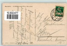 2000 Neuchâtel Neuenburg 1929 Gebrauchsspuren Le Chateau et la Ville Vue ouest