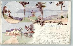 1172 Bougy-Villars 1899 Künstlerkarte Chalet su Signal de Bougy sign.