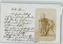 9442 Berneck 1902 Foto AK Ort lt. Stempel Kind Mädchen