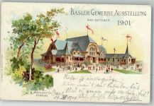4000 Basel Bâle 1901 Lithographie Gewerbe- Ausstellung