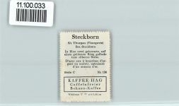8266 Steckborn - Vignette Wappen Kaffee Hag ca 1920-1940