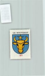 1897 Bouveret - Vignette Wappen Kaffee Hag 1920-1940 Stierkopf