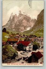 3818 Grindelwald 1907 Foto AK Fraktur Bildseite
