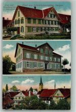 8577 Schönholzerswilen Foto AK Postamt Handlung Kath. Kirche Sekundarschule