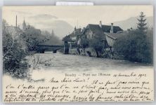 2017 Boudry Perreux - Fluss Brücke Berg