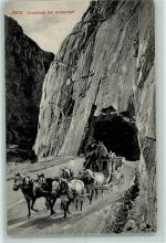 Andermatt Urnerloch Fünfspänner Postkutsche Schweiz