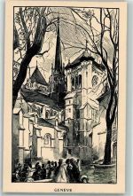 1200 Genève Genf Gebrauchsspuren Hochzeit vor der Kathedrale