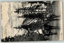 Gemmipass Wallis 1906 - Aufstig Frau auf Pferd