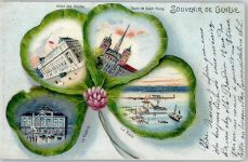 1200 Genève Genf Lithographie Kleeblatt , Posthotel