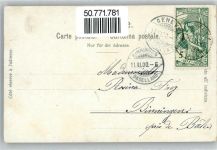 1200 Genève Genf Lithographie Kleeblatt , Posthotel