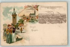 4000 Basel Bâle Gebrauchsspuren Hoffmanns Stärkefabriken Salzuflen Werbung