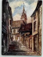 4000 Basel Bâle Künstlerkarte Totengässlein sign. Sauter