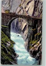6490 Andermatt 1917 Foto AK Postkutsche Teufelsbrücke