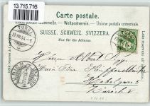 5300 Turgi 1904 BOAKC Bahnhof Gasthaus Diana Schule Lithographie