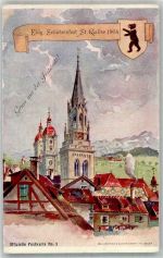 9000 St. Gallen S. Gallo Künstlerkarte Offizielle Karte Nr. 3