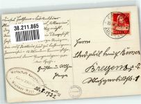 Wartau Burg 1932 Foto AK Hüttenstempel Alvierhütte Bahnpost Zug 476