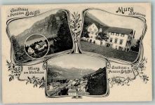 8877 Murg Foto AK Bahnhof Gasthaus und Pension Schiffli