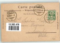 2114 Fleurier 1902 Gebrauchsspuren Wappen Rue du Marché