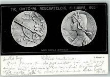 2114 Fleurier 1902 - Tir Cantonal Neuchatelois Festkarte