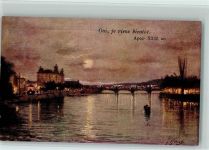 8000 Zürich - An der Limmat Abenansicht