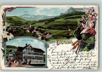 9651 Ennetbühl 1905 BOAKC Lithographie Gasthaus Zur Krone Gebrauchsspuren, bitte Scan genau beachten!