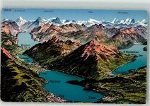 6330 Cham Gebrauchsspuren Zugersee Vierwaldstättersee Lowerzersee Landkarte