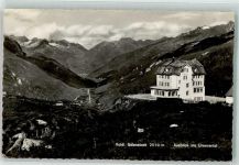 Galenstock Foto AK Hotel Hüttenstempel Urserental