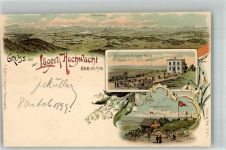 8158 Regensberg 1899 Gebrauchsspuren Gasthaus zur Hohen Wacht Trigometrisches Signal Lithographie Bahnpost Zug 282