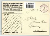 8752 Näfels - Freulerpalast Feldpost H.-D. Bew.-Kp. 4 ZH Lotterie