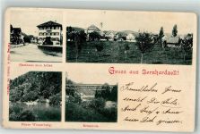 9304 Bernhardzell 1901 Gebrauchsspuren Gasthaus Adler Fähre winterburg Erlenholz
