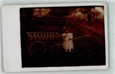 9200 Gossau SG Foto AK Kind mit Handwagen Ort handschriftlich