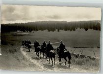 Kavallerieeinheit auf dem Marsch Fotograf Freudiger Militär Schweiz Foto AK