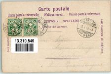 9000 St. Gallen S. Gallo Lithographie Historischer Festzug 1899 Hadwig mit Gefolge