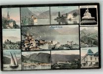 1820 Montreux Foto AK Kirche Ile de Salagnon Denkmal Elisabeth Schloss