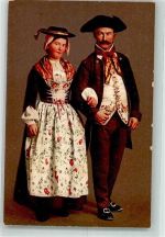 Alte Lötschentalertracht Kanton Wallis Wehrli 206