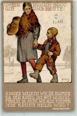 8000 Zürich 1914 Gebrauchsspuren Kriegsnotunterstützung sign. Moos Künstlerkarte