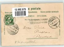 1903 Gebrauchsspuren Alpfahrt Verlag Künzli Nr. 1473 Lithographie