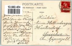 Albis 1919 Gebrauchsspuren Turnfest Lithographie