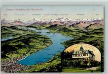 8132 Egg bei Zürich - Zürichsee-Panorama vom Pfannenstiel Hotel Kurhaus Hochwacht 2-Bildaufnahme