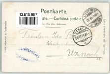 9450 Altstätten SG 1901 Lithographie Bahnhofstrasse Marktgasse