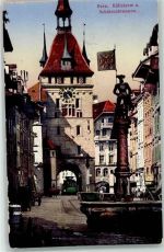 3000 Bern Berne 1913 - Käfigturm Schützenbrunnen Straßenbahn