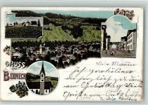 9442 Berneck 1899 BOAKC Lithographie Ruine Rosenburg Neugasse