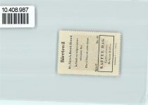 8344 Bäretswil - Vignette Wappen Kaffee Hag ca 1920-1940 Bär