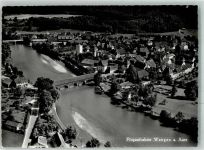 3380 Wangen an der Aare Foto AK Fliegeraufnahme